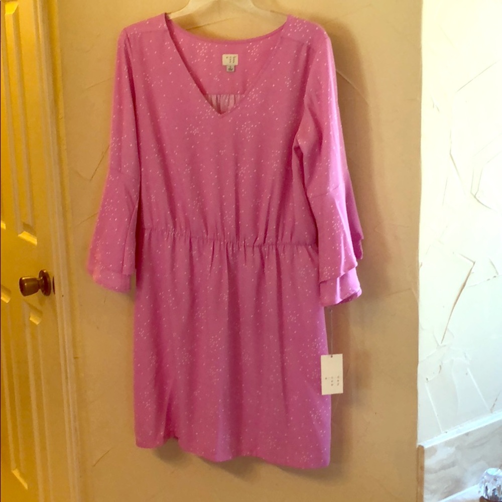A New Day Pink Polka Dot Dress